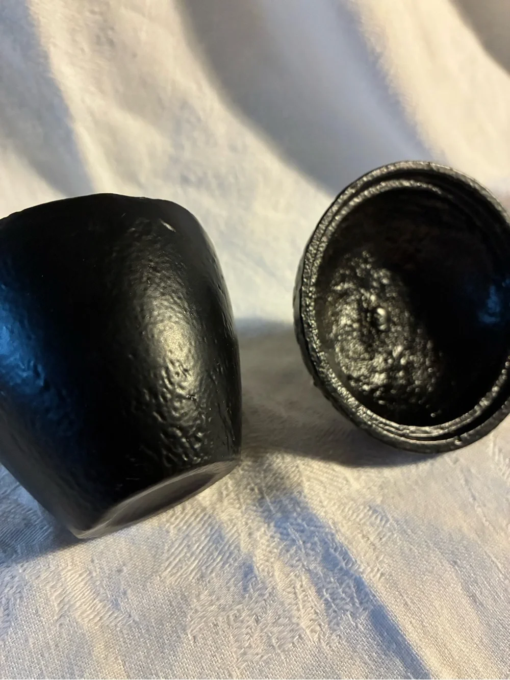 Cast Iron Acorn Trinket Box With Poured Candle Inside Decorative Cast Metal Box